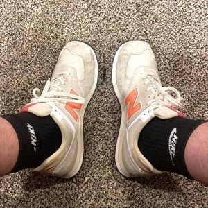 Not wore much they are Orange & Tan color shoes they are size 12 mens.🧡🤎